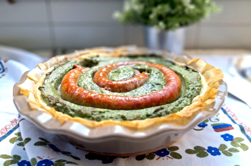 Torta salata salsiccia ed erbette