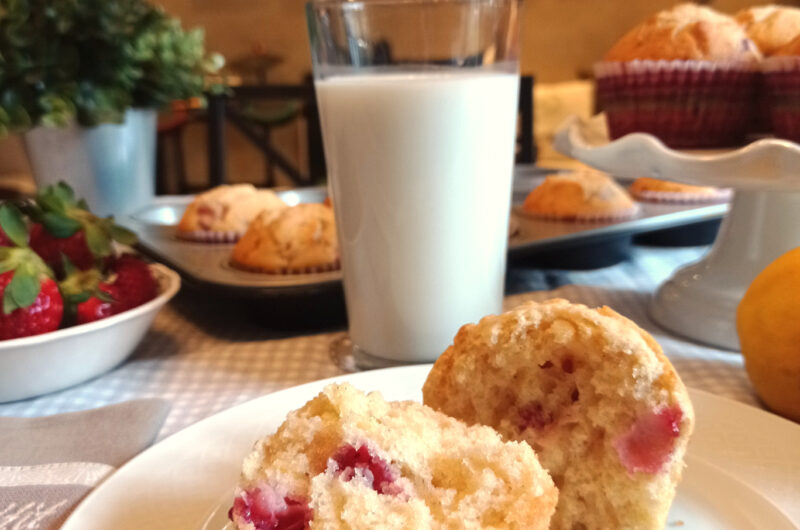 Muffin fragole e limone